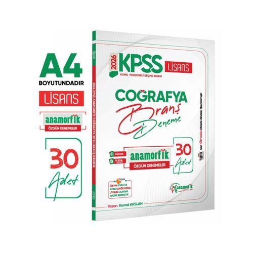 2026 Kpss Anamorfik Serisi Coğrafya 30lu Branş Denemesi Yeni Son Tüik Verileri Ekli Dijital Çözümlü