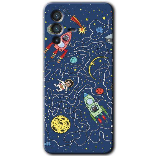 Vivo V23 5G Kılıf HD Desen Baskılı Arka Kapak - Kedi Galaksi