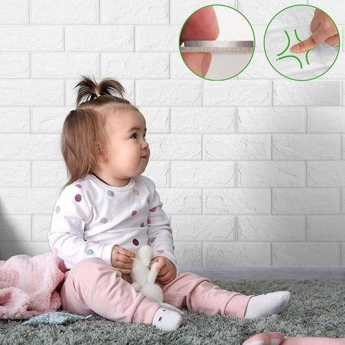 5 Adet 70cmx77cm  2,5m2 Beyaz Kendinden Yapışkanlı Duvar Paneli Kağıdı