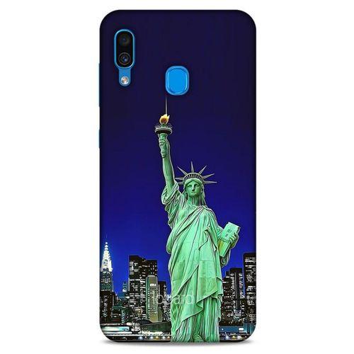 Samsung Galaxy A30 Kılıf Dünya Mimarisi (23) Ultra Koruma Kılıfı Özgürlük Heykeli ABD