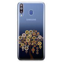 Samsung Galaxy M30 Kılıf Kahverengi Motifler Arka Kapak Koruma Desenli Full Koruyucu