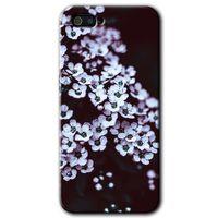 MRCİLETİSİM Realme C2 Kılıf HD Desen Baskılı Arka Kapak + Temperli Cam - Beyaz Çiçek