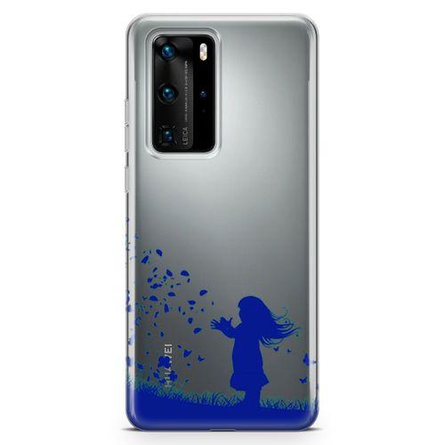 Huawei P40 Pro Kılıf Özgür Kız Arka Kapak Koruma Desenli Full Koruyucu