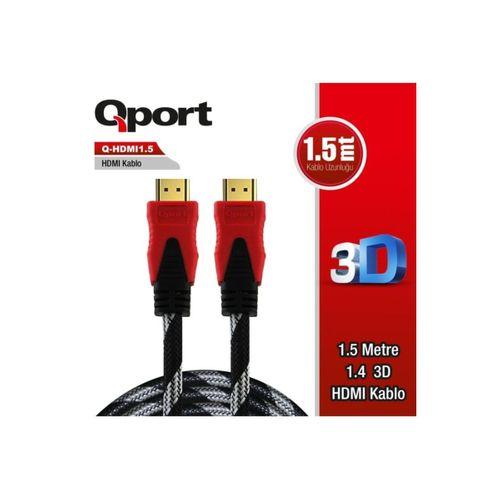 Qport Altın Uçlu Q-hdmi kablo 1.5 m