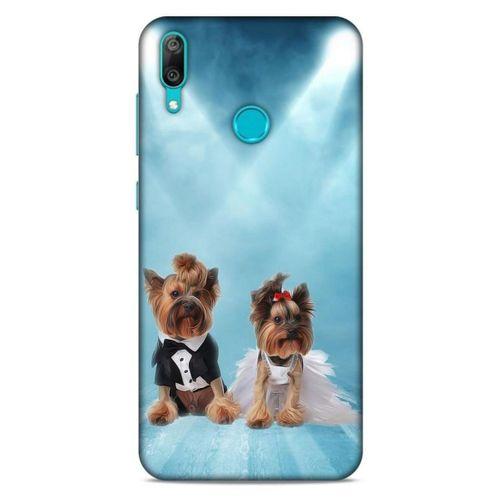Huawei Y7 2019 Kılıf Köpek Kıyafetleri (18) Telefon Kılıfları Yorkshire Gömlek Papyon
