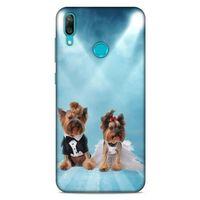 Huawei Y7 2019 Kılıf Köpek Kıyafetleri (18) Telefon Kılıfları Yorkshire Gömlek Papyon