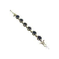 Safir  Taşlı Gümüş Otantik Bileklik