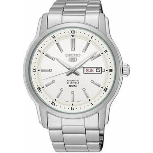 Seiko 5 SNKP09K1 Otomatik Çelik Gri Beyaz Kadran 42 mm Erkek Kol Saati