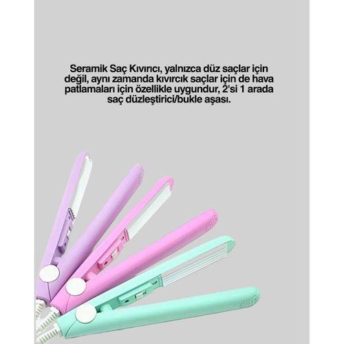 Yüzer Plakalı Kompakt Bukle Maşası – Elastik Tutuculu, Saç Dostu Profesyonel Tasarım