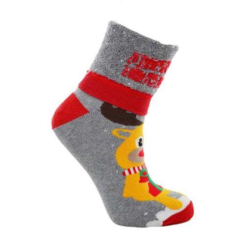 Dode Flora Kadın Pamuk Havlu Yavru Geyik Desenli Yılbaşı Çorabı