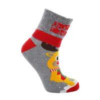 Dode Flora Kadın Pamuk Havlu Yavru Geyik Desenli Yılbaşı Çorabı