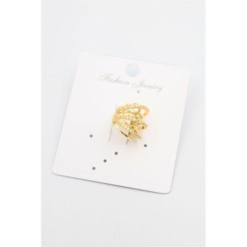 Taşlı Kıkırdak Küpe - Altın