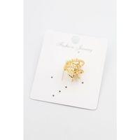 Taşlı Kıkırdak Küpe - Altın