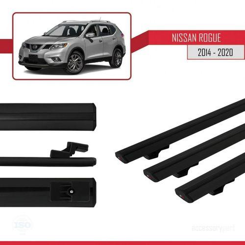 Nissan Rogue 2014-2020 Arası ile uyumlu Basic Model Ara Atkı Tavan Barı SİYAH 3 ADET