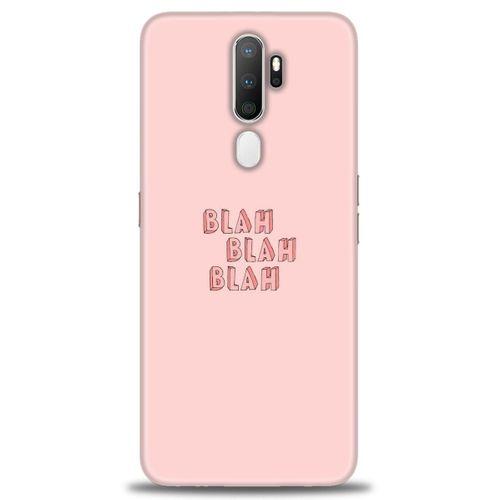 Oppo A5 2020 Kılıf HD Baskılı Kılıf - Blah Blah + Tam Ekran Koruyucu