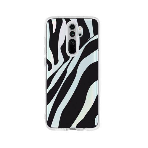 Redmi Note 8 Pro Zebra Desenli Premium Şeffaf Silikon Kılıf