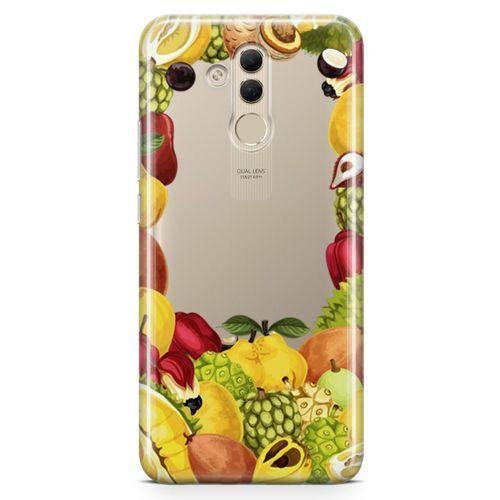 Huawei Mate 20 Lite Kılıf Ananas Armut Meyve Arka Kapak Koruma Desenli Full Koruyucu