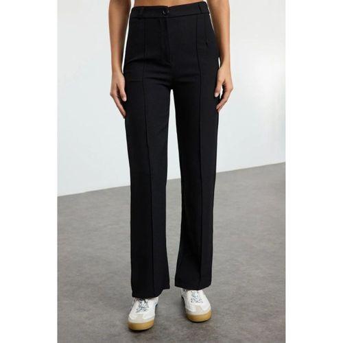 Kadın Yüksek Bel Nervurlu Ithal Krep Pantolon