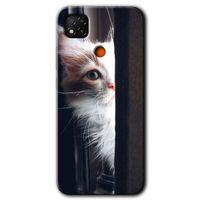 Xiaomi Redmi 9c Kılıf Baskılı Arka Kapak - Kedi Bakışı +Tam Ekran Koruyucu