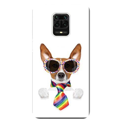 Xiaomi Redmi Note 9 Pro Kılıf Renkli Kravatlı Köpek Baskılı Esnek TPU Silikon