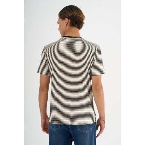 ALEXANDERGARDI V Yaka Çizgili T-shirt