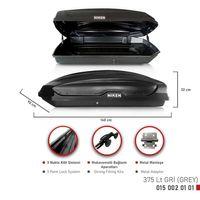 Niken Araç Uyumlu Üstü Port Bagaj Kapalı Tabut 3 Kilitli 375 Lt Siyah Parça