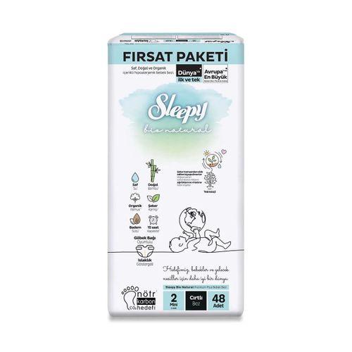 Sleepy Sleepy Bio Natural Bebek Bezi Fırsat Paketi 2 Beden 48 Adet