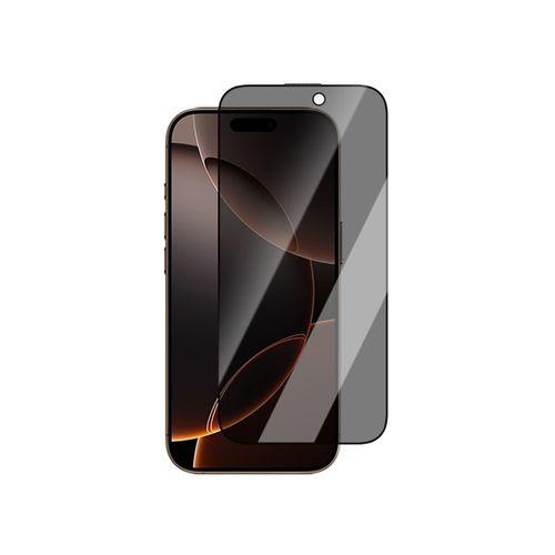 Apple iPhone 16 Pro Max CaseWorld Crystal Shadow Serisi Safir Coating 0.15mm 3D Privacy Temperli Cam Ekran Koruyucu