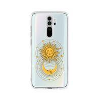 Redmi Note 8 Pro Moon & Sun Desenli Premium Şeffaf Silikon Kılıf