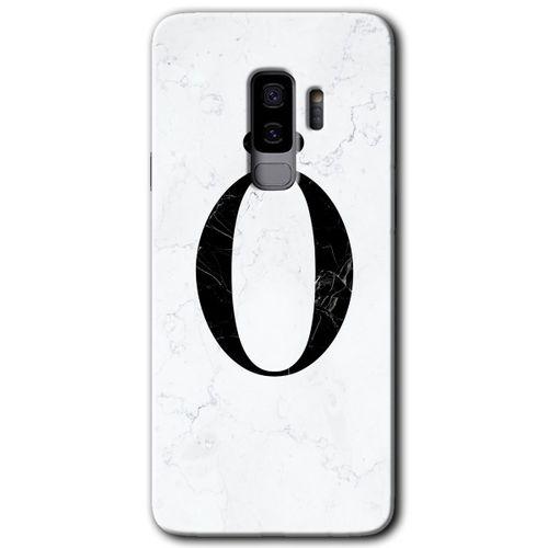 Samsung Galaxy S9 Plus Kılıf HD Desen Baskılı Arka Kapak - Beyaz Mermer Desenli Ö Harfi
