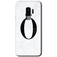 Samsung Galaxy S9 Plus Kılıf HD Desen Baskılı Arka Kapak - Beyaz Mermer Desenli Ö Harfi
