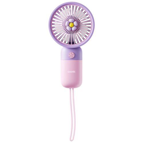 ASONIC AFN24, MOR, 1 Kademeli Hız, Elde Kullanım, Dahili 250mAh Bataryalı, Type-C Şarj Girişli, Vantilatör