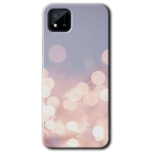 Realme C11 Kılıf Baskılı Kapak - Blur Lights +Tam Kaplayan Mat Seramik