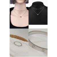 2'Lİ Set - Gümüş Renk Top Zincir Kalp Kolye, Kartier Alaşım Bileklik Gümüş Renk SNJ-SET1008