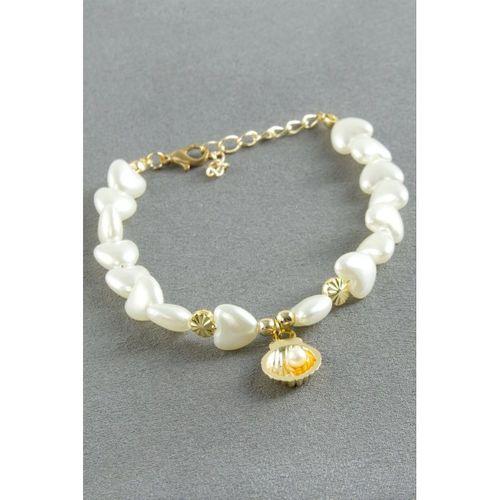 Kalp İstiridye İnci Bileklik