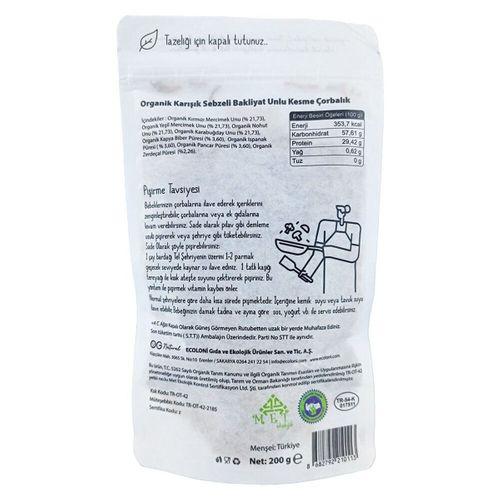 OG Natural Organik Karışık Sebzeli Bakliyat Unlu Kesme Çorbalık 200 Gr