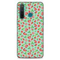 Frutix Çilek 02 Oppo Realme 5 Pro Kılıf Desenli Silikon