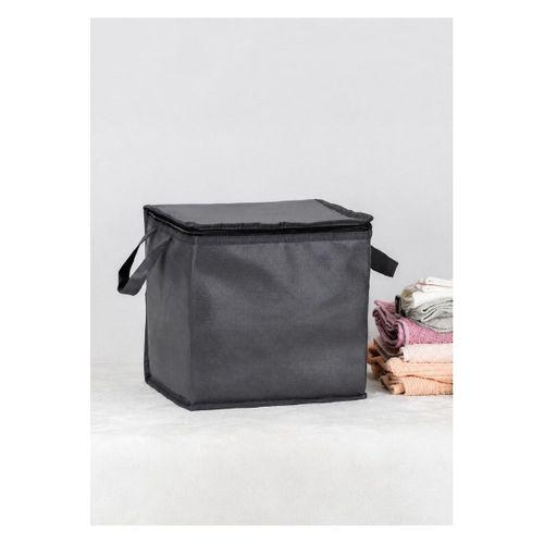 Mini Hurç Antrasit 25x25x25 cm Fermuarlı Katlanabilir Çorap Kazak Havlu Saklama Hurcu