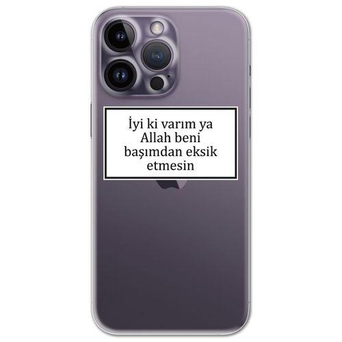 Iphone 14 Pro Kılıf HD Yazı Baskılı Silikon Arka Kapak - Yazı 11