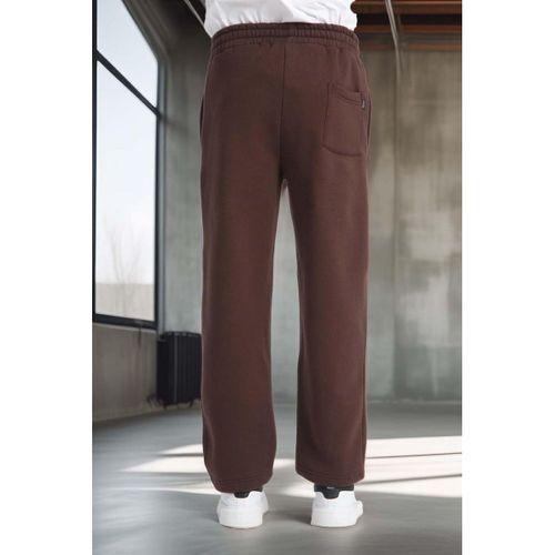 Baggy Kalıp 3 İplik Şardonlu Erkek Eşofman Altı - Kahve