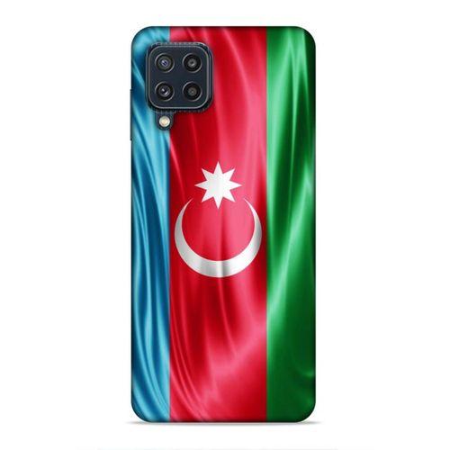 Samsung Galaxy M32 Uyumlu Kılıf Azarbaijan (36) Glitter Kılıf Tam Bayrak