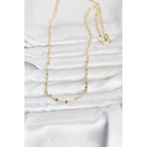 CM 14K Gold Renk Lazerli Gemici Zincir Model 60 cm Kadın Kolye