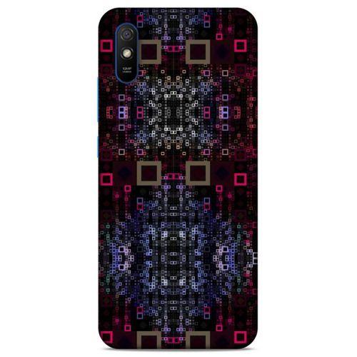 Lopard Xiaomi Redmi 9A Uyumlu Kılıf PiXel (18) Telefon Kılıfları Siyah Kırmızı