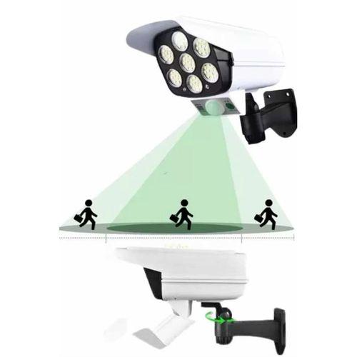 Solar Lamba Kamera Görünümlü Duvar Lambası Dönebilen Bahçe Aydınlatması