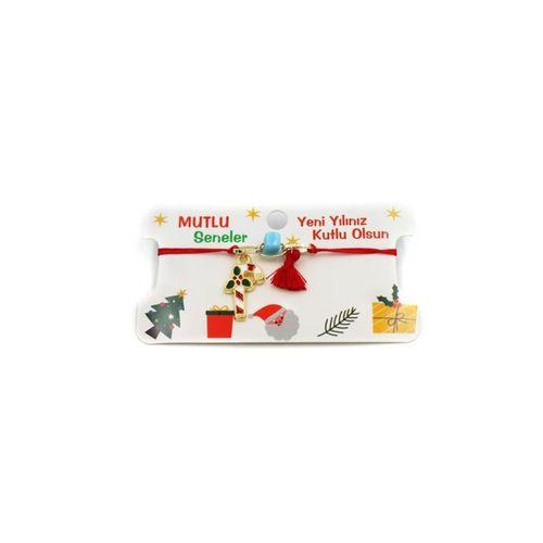 Yılbaşı İp Bileklik - Kırmızı