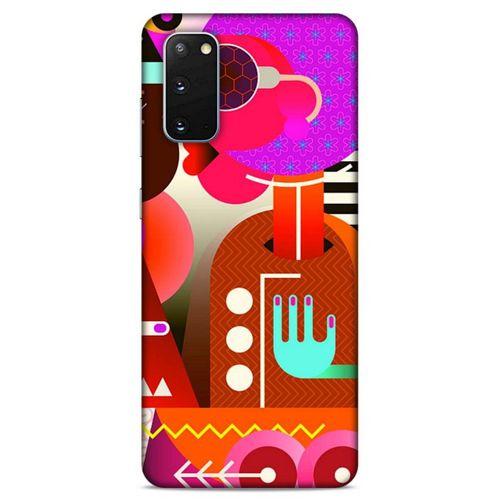 Lopard Samsung Galaxy S20 Uyumlu Kılıf Soyut Sanat (16) Desenli Kalın Kılıf