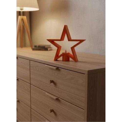 Dekoratif Yıldız Şeklinde Turuncu Mumluk Ev Aksesuarı