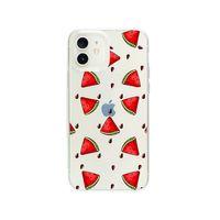 iPhone 12 Karpuz Dilimleri Desenli Premium Şeffaf Silikon Kılıf