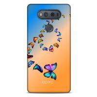 LG K61 Kılıf Kelebek Etkisi (49) Ultra Silikon Kılıf Şeker Pembe Mavi