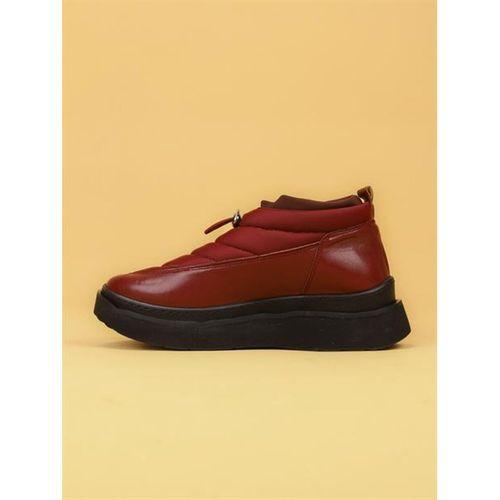 LUXOR Kadın Dolgulu Kışlık Bordo Sneaker Bot